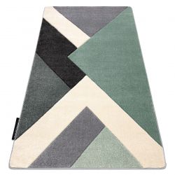 Tapis ALTER Ice Géométrique, triangle vert / gris