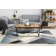 Carpet Structural BOTANIC 65262 Flowers, flat woven on the balcony, terrace - black
