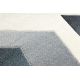 Carpet Structural BOTANIC 65262 Flowers, flat woven on the balcony, terrace - black