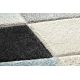 Carpet Structural BOTANIC 65262 Flowers, flat woven on the balcony, terrace - black