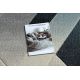 Carpet Structural BOTANIC 65262 Flowers, flat woven on the balcony, terrace - black