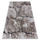 Paklājs moderns COZY 8985 Brick Bruģakmeņi, Akmens, struktūra - divi sariņu līmeņi, brūns