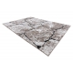 Modern matta COZY 8985 Tegel, stenläggning, sten - struktur två nivåer av hudna brun