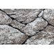 Modern matta COZY 8985 Tegel, stenläggning, sten - struktur två nivåer av hudna brun