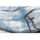 Alfombra moderna COZY 8873 Cracks, hormigón fisurado - Structural dos niveles de vellón azul