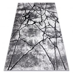 Tæppe moderne COZY 8873 Cracks Revnet konkret - Strukturelle, to niveauer af fleece mørk grå