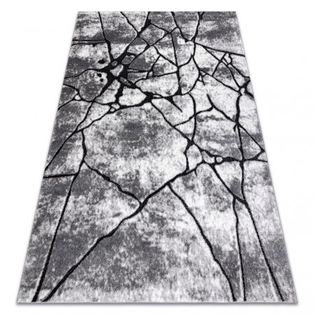 Tapete moderno COZY 8873 Cracks, concreto rachado - Structural dois níveis de lã cinza escuro