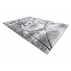Modern Teppich COZY 8873 Cracks, gerissener Beton- Strukturell zwei Ebenen aus Vlies dunkelgrau