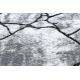 Paklājs moderns COZY 8873 Cracks Saplaisājis betons, struktūra - divi sariņu līmeņi tumšs pelēks