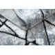 Modern matta COZY 8873 Sprickor, sprucken betong - strukturella två nivåer av hudna ljus grå / blå