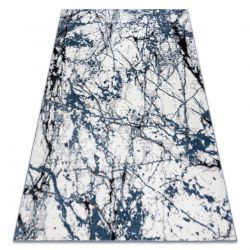 Modern carpet COZY 8871 Marble - structural two levels of fleece blue