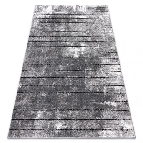 Tapete moderno COZY 8654 Raft, Linhas - Structural dois níveis de lã cinzento