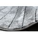 сучасний килим COZY Raft, Лінії - Structural два рівні флісу сірий