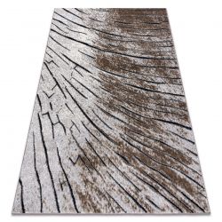 модерен килим COZY 8874 Timber, дърво structural две нива на руно кафяв
