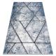 Paklājs moderns COZY 8872 Siena, ģeometriskas, Trīsstūri, struktūra - divi sariņu līmeņi, zils