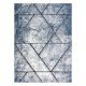 Matto moderni COZY 8872 Seinä, geometrinen, kolmiot - Rakenteellinen, kaksi fleece-tasoa sininen