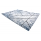 Matto moderni COZY 8872 Seinä, geometrinen, kolmiot - Rakenteellinen, kaksi fleece-tasoa sininen