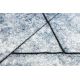 Covor modern COZY 8872 Wall, geometric, triunghiurile - structural două niveluri de lână albastru