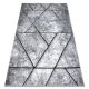 Moderní koberec COZY 8872 Wall, geometrický, trojúhelníky - Strukturální, dvě úrovně rouna šedá / modrý