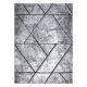 Tapete moderno COZY 8872 Wall, geométrico, triângulos - Structural dois níveis de lã cinzento / azul