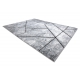 Modern carpet COZY 8872 Wall, geometric, triangles - structural two levels of fleece grey / blue