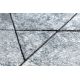 Dywan nowoczesny COZY 8872 Wall, geometryczny, trójkąty - Strukturalny, dwa poziomy runa szary / niebieski