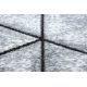 Modern matta COZY 8872 Vägg, geometrisk, trianglar - strukturella två nivåer av hudna grå / blå