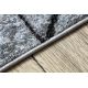 Modern carpet COZY 8872 Wall, geometric, triangles - structural two levels of fleece grey / blue