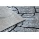 Moderní koberec COZY 8875 Wood, kmen stromu - Strukturální, dvě úrovně rouna šedá / modrý