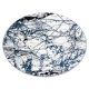 модерен килим COZY 8871 кръг, Marble, мрамор structural две нива на руно син