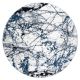 Modern Teppich COZY 8871 Kreis, Marble, Marmor - Strukturell zwei Ebenen aus Vlies blau
