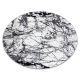 Tapis moderne COZY 8871 Cercle, Marble, Marbre - Structural deux niveaux de molleton gris