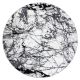 Modern matta COZY 8871 Circle, Marble - strukturella två nivåer av hudna grå