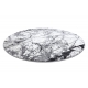 Alfombra moderna COZY 8871 Circulo, Marble, Mármol - Structural dos niveles de vellón gris