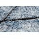 Paklājs moderns COZY 8872 Apaļš Siena, ģeometriskas, Trīsstūri, struktūra - divi sariņu līmeņi zils