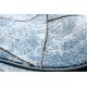 Paklājs moderns COZY 8872 Apaļš Siena, ģeometriskas, Trīsstūri, struktūra - divi sariņu līmeņi zils