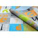 Mocheta pentru copii JUMPY Patchwork, Scrisori, Numere gri / portocale / albastru