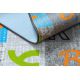 Mocheta pentru copii JUMPY Patchwork, Scrisori, Numere gri / portocale / albastru