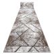 Matto COZY 8872 Seinä, geometrinen, kolmiot - Rakenteellinen, kaksi fleece-tasoa ruskea