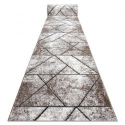 Modern Läufer COZY 8872 Wall, Geometrisch, Dreiecke - Strukturell zwei Ebenen aus Vlies braun