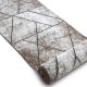 Moderne teppeløper COZY 8872 vegg, geometriske, trekanter - strukturell to nivåer av fleece brun