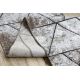 Matto COZY 8872 Seinä, geometrinen, kolmiot - Rakenteellinen, kaksi fleece-tasoa ruskea