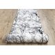 Modern runner COZY 8871 Marble - structural two levels of fleece grey