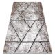 Modern Teppich COZY 8872 Wall, Geometrisch, Dreiecke - Strukturell zwei Ebenen aus Vlies braun