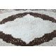 Alfombra de lavado moderna SHAPE 3106 Flor shaggy - beige felpa, gruesa antideslizante