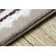 Alfombra de lavado moderna SHAPE 3106 Flor shaggy - beige felpa, gruesa antideslizante
