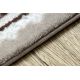 Modern washing carpet SHAPE 3106 Flower shaggy - beige plush, anti-slip 