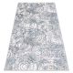 Modern washing carpet SHAPE 3106 Flower shaggy - grey plush, anti-slip 