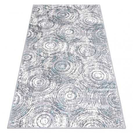 Modern washing carpet SHAPE 3106 Flower shaggy - grey plush, anti-slip 