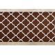 Alfombra de pasillo con refuerzo de goma Enrejado Trébol marroquí marrón Trellis 30351